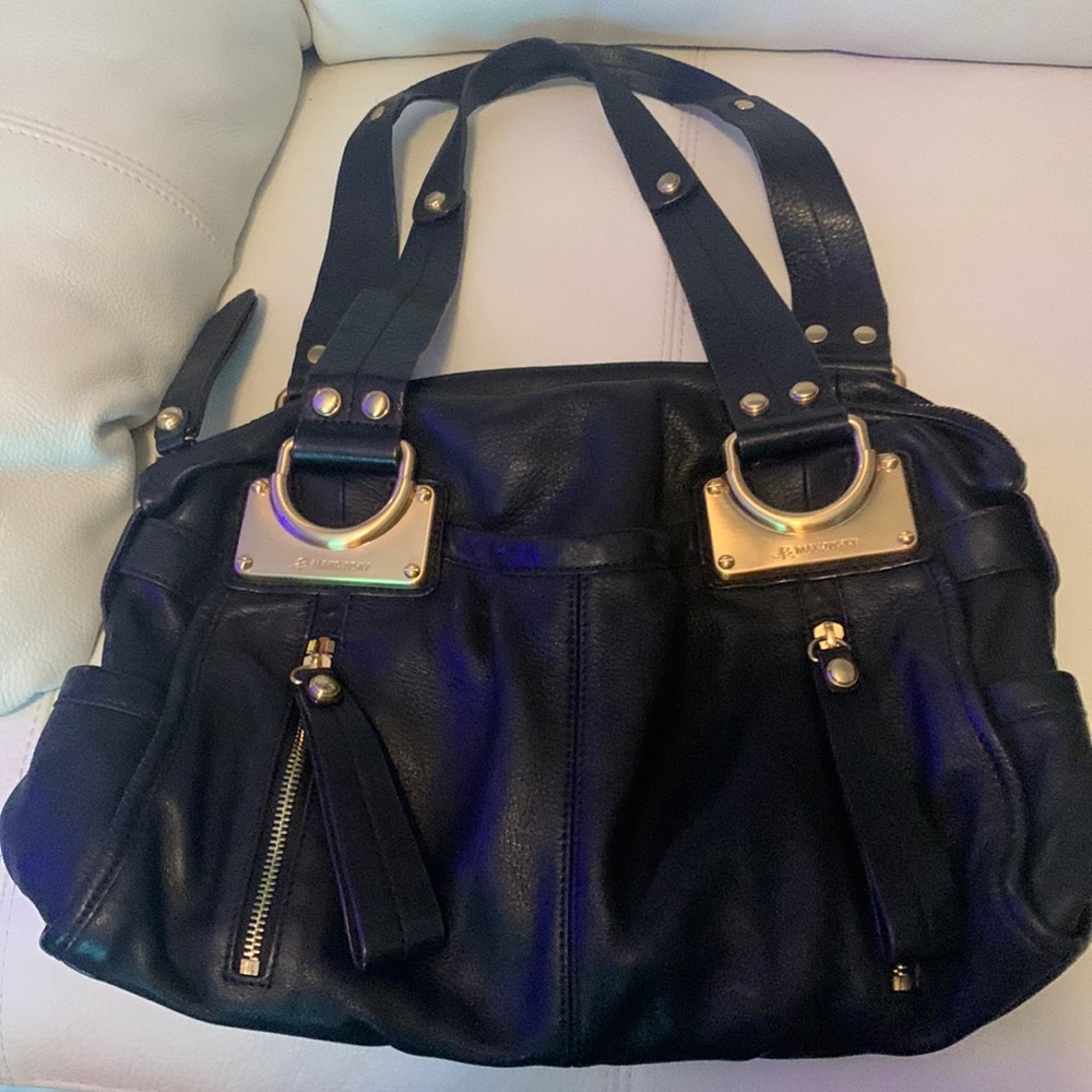 Nice black leather bag!